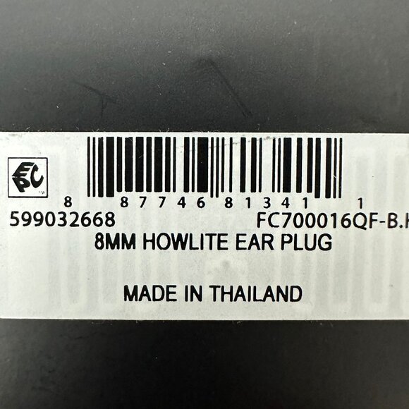 8MM Howlite Ear Plug Body Jewelry Hypoallergenic Gauge Pair White Design - Picture 5 of 9